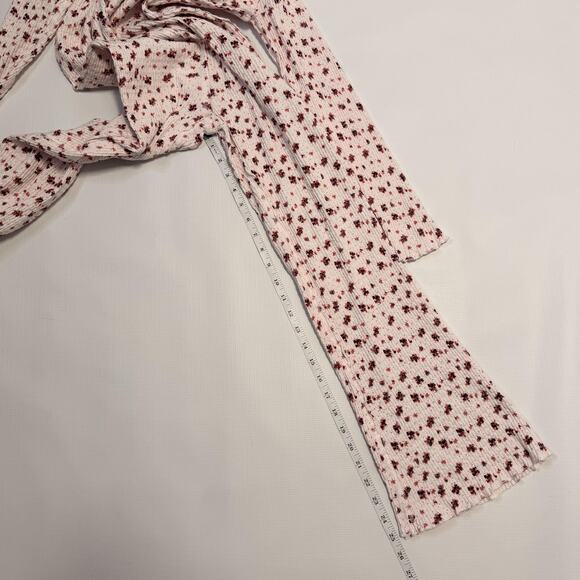 Free People One-piece Womens Small Floral Thermal Hooded Pajamas Jumpsuit - Picture 5 of 9